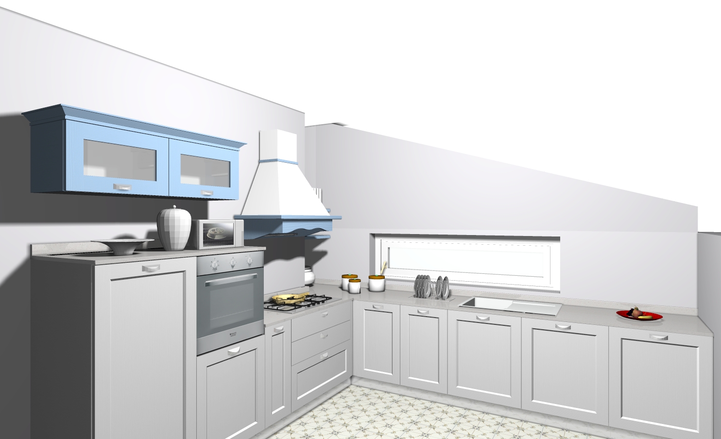 Cucina per mansarda 